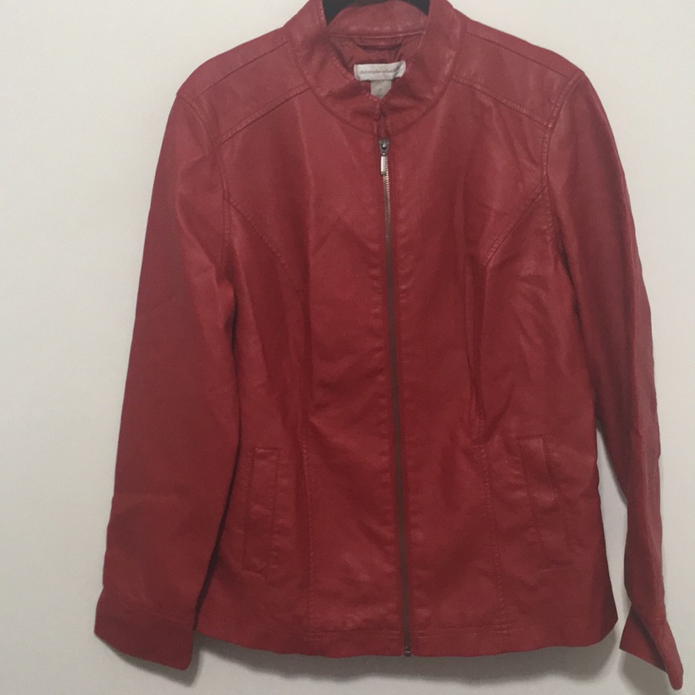 Christopher Banks Women’s Red Leather Jacket